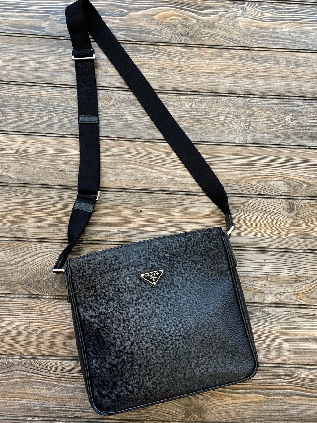Prada Crossbody Leather Bag Messenger Men Women